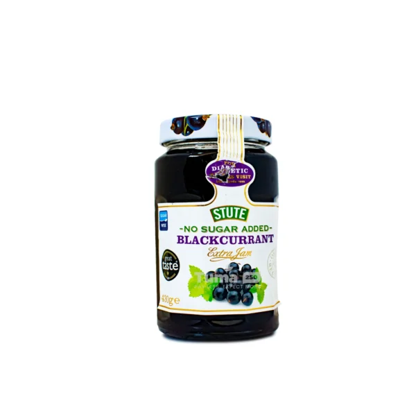 STUTE No Sugar Added Blackcurrant Extra jam For Diabetic 430g