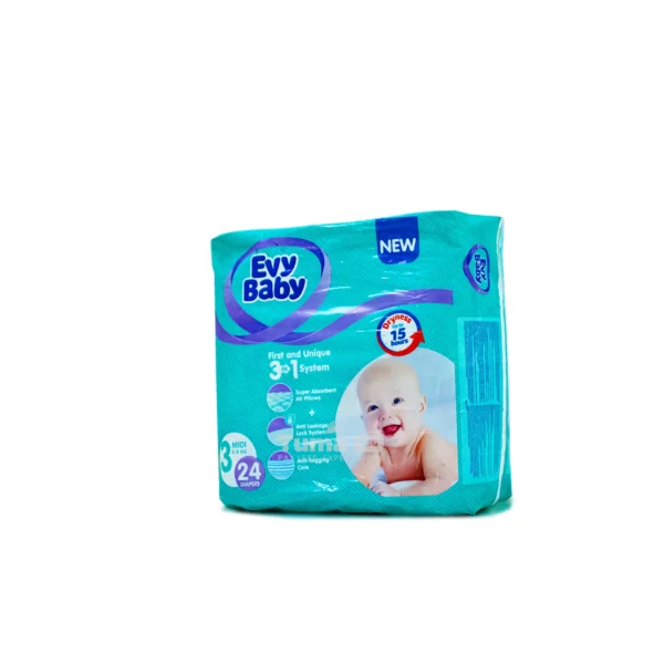 Evy Baby diapers MIDI No.3 ( 5-9kg ) 24pcs