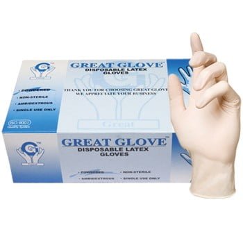 Disposable Latex Gloves (Gants tout Usage) 100pcs