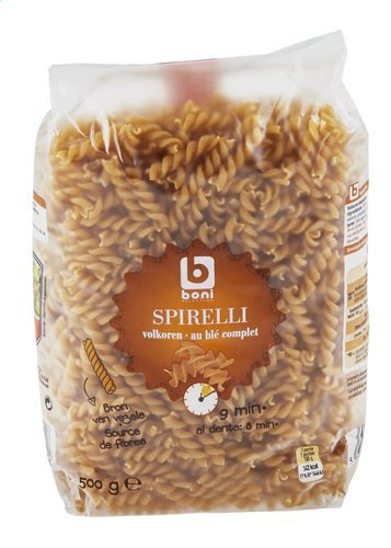 Boni Whole Wheat Spirelli Pasta 500g