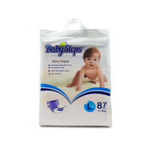 Baby Steps Large Diapers 9-18kg (87pcs)