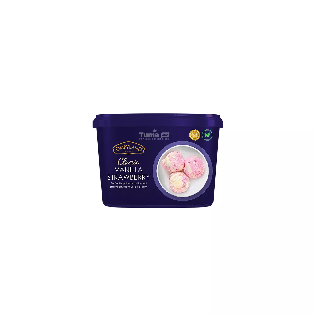 Dairyland Classic Vanilla Strawberry Ice Cream 500ml