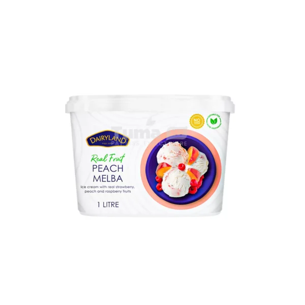 Dairyland Real Fruit Peach Melba Ice Cream 1L
