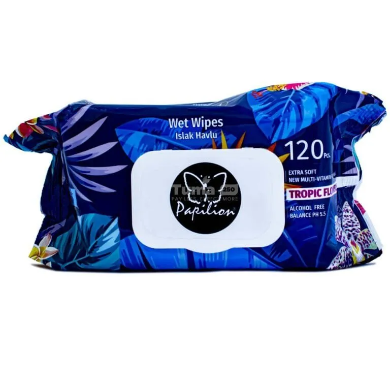 Papilion Tropic Flowers Premium Quality Wet Wipes 120pcs - Image 2