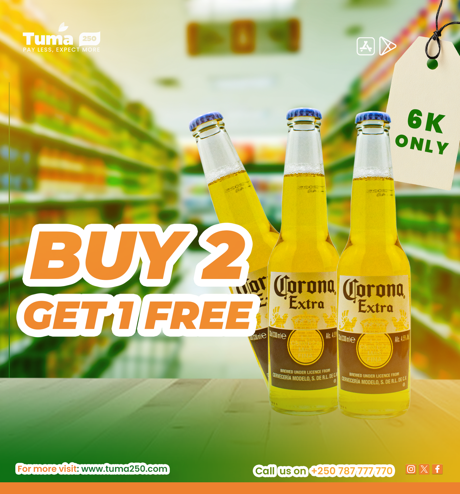 Corona Extra La Cerveza Mas Fina Beer Alc.Vol. 4.5% 33cl (BUY 2 GET 1 FREE)