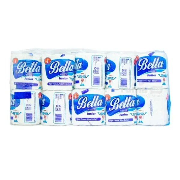 Bella White Junior Nipe Toilet Paper Wrapped 10Rolls