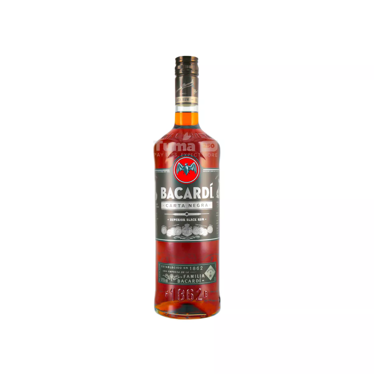 Bacardi Carta Negra Superior Black Rum 40% Alc Vol 1L